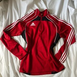Adidas Red and Black Track Jacket